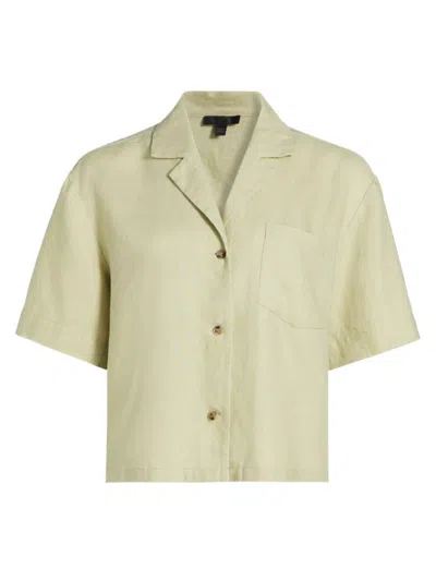 Atm Anthony Thomas Melillo Heavyweight Linen Shirt In Morning Mist