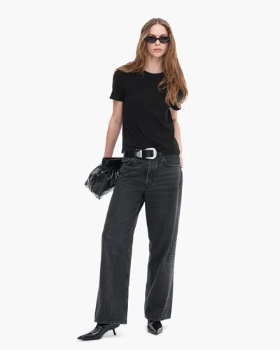 Atm Anthony Thomas Melillo Women's High Torsion Short Sleeve Crew Neck T-shirt Cotton In Black