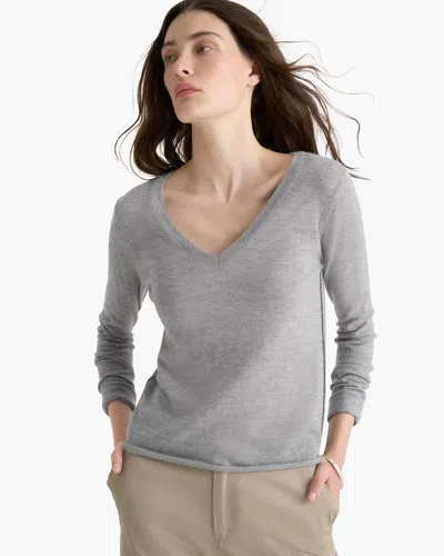 Atm Anthony Thomas Melillo Women's Lightweight Cashmere V-neck Sweater In Gray