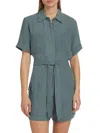 Atm Anthony Thomas Melillo Women's Linen Tie-waist Romper In Black