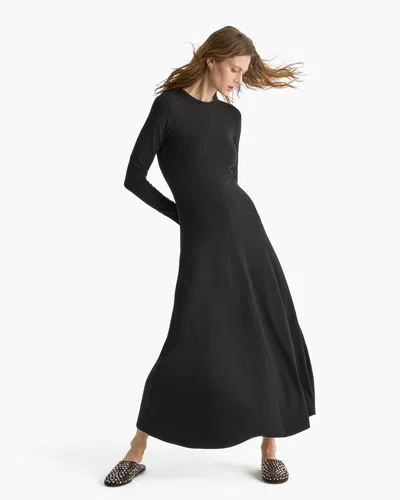 Atm Anthony Thomas Melillo Women's Long Sleeve Maxi Dress Rayon In Black