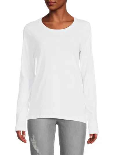 Atm Anthony Thomas Melillo Women's Long Sleeve T Shirt In White