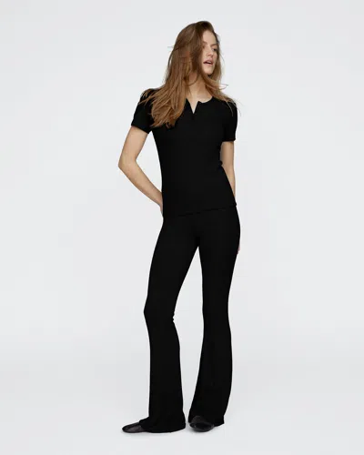 Atm Anthony Thomas Melillo Women's Modal Rib Flare Pant In Black