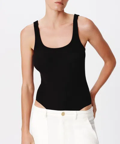 Atm Anthony Thomas Melillo Ribbed Bodysuit In Black