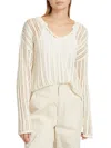 Atm Anthony Thomas Melillo Crochet Sweater In Neutral