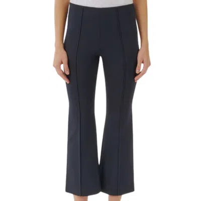 Atm Anthony Thomas Melillo Women's Ponte Kick Flare Pant In Deep Navy In Animal Print