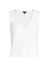 Atm Anthony Thomas Melillo Women's Rib-knit Cotton Muscle Tank In White