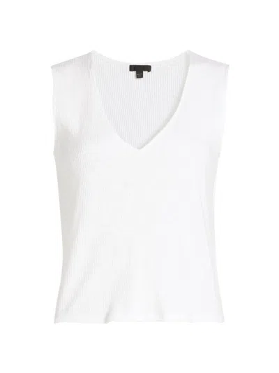 Atm Anthony Thomas Melillo Women's Rib-knit Cotton Muscle Tank In White