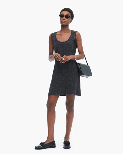 Atm Anthony Thomas Melillo Women's Rib Sleeveless Sweetheart Henley Dress Cotton In Gray