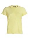 Atm Anthony Thomas Melillo Women's Schoolboy Slub Jersey T-shirt In Lemon Chiffon