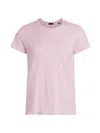 Atm Anthony Thomas Melillo Women's Schoolboy Slub Jersey T-shirt In Violet Breeze