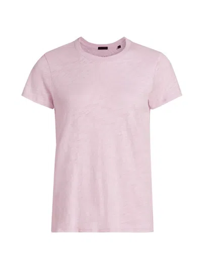 Atm Anthony Thomas Melillo Women's Schoolboy Slub Jersey T-shirt In Purple