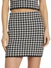 Atm Anthony Thomas Melillo Gingham Jacquard Minskirt In Black White