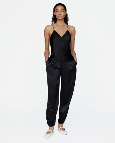 Atm Anthony Thomas Melillo Women's Silk Charmeuse Jogger Pants In Black