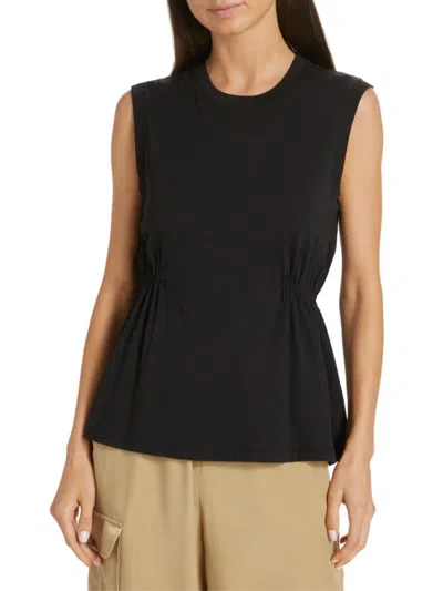 Atm Anthony Thomas Melillo Women's Sleeveless Cinched Jersey Top In Black