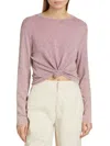 Atm Anthony Thomas Melillo Women's Slub Jersey Long-sleeve T-shirt In Pink