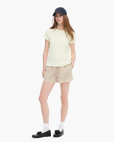 Atm Anthony Thomas Melillo Women's Slub Jersey Schoolboy Crew Neck T-shirt In Yellow