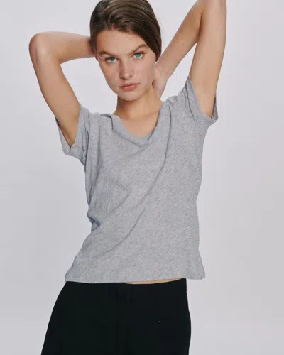 Atm Anthony Thomas Melillo Women's Slub Jersey Schoolboy V-neck T-shirt