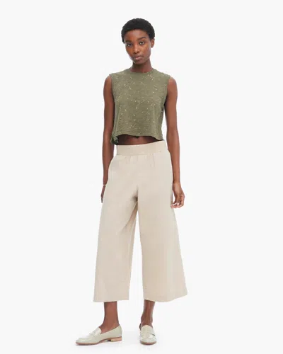 Atm Anthony Thomas Melillo Women's Slub Jersey Splatter Paint Cropped Sleeveless Schoolboy Top In Animal Print