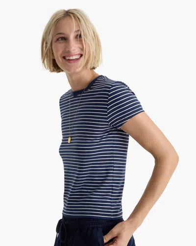 Atm Anthony Thomas Melillo Women's Stretch Cotton Baby T-shirt In Blue