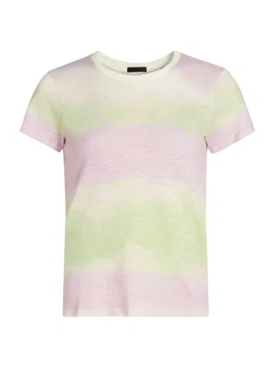 Atm Anthony Thomas Melillo Women's Striped Cotton T-shirt In Watercolor