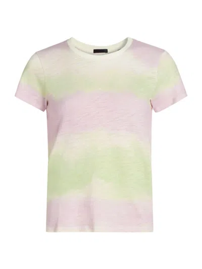 Atm Anthony Thomas Melillo Women's Striped Cotton T-shirt In Watercolor Stripe