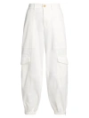 Atm Anthony Thomas Melillo Women's Washed Cotton Twill Cargo Pants In Chalk