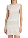 Atm Anthony Thomas Melillo Women's Watercolor Stripe Slub Minidress In White