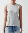 Atm Anthony Thomas Melillo Slub Jersey Sleeveless Schoolboy Tee In Grey