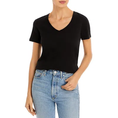 Atm Anthony Thomas Melillo Womens V-neck Slub T-shirt In Black