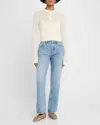 Atm Anthony Thomas Melillo Wool Blend Textured Cardigan In Chalk In White