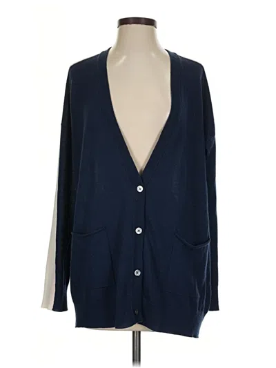 Pre-owned Atm Anthony Thomas Melillo Wool Cardigan Sweater In Blue