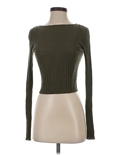 Pre-owned Atm Anthony Thomas Melillo Wool Cardigan Sweater In Green