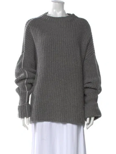 Pre-owned Atm Anthony Thomas Melillo Wool Crew Neck Sweater In Gray