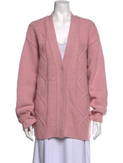 Pre-owned Atm Anthony Thomas Melillo Wool Patterned Sweater In Pink