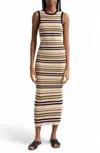 Atm Anthony Thomas Melillo Stripe Rib Tank Dress In Multi