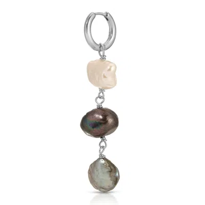 Atma Prema Women's Black / Blue / White Mixed Pearl Bikini Charm