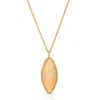Atma Prema Women's Gold Aurora - One Of A Kind Marquise Opal Necklace