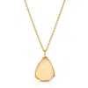 Atma Prema Women's Gold Aurora - One Of A Kind Pear Opal Necklace
