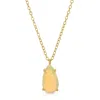 Atma Prema Women's Gold Aurora - One Of A Kind Teardrop Opal Necklace