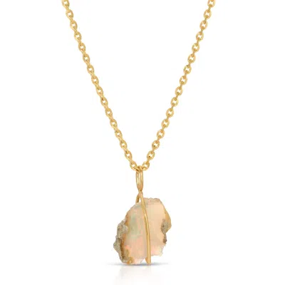 Atma Prema Women's Gold Elysian - One Of A Kind Raw Opal Necklace