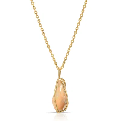 Atma Prema Women's Gold Ethereal - One Of A Kind Raw Opal Necklace