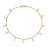 Atma Prema Women's Gold Pearl Dangle Anklet