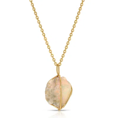 Atma Prema Women's Gold / White Nebula - One Of A Kind Raw Opal Necklace