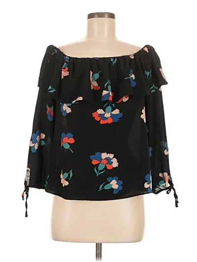 Pre-owned Atmosphere 3/4 Sleeve Blouse In Black