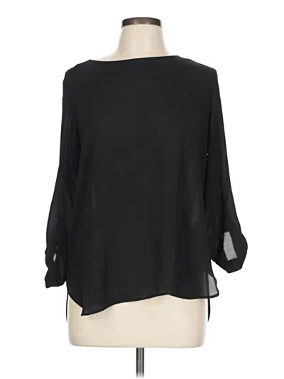 Pre-owned Atmosphere 3/4 Sleeve Blouse In Black