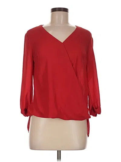 Pre-owned Atmosphere 3/4 Sleeve Blouse In Red