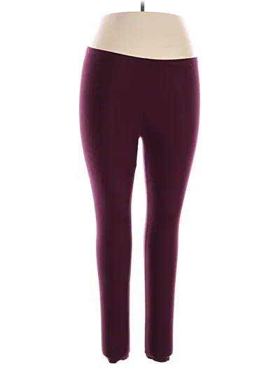 Pre-owned Atmosphere Leggings In Burgundy