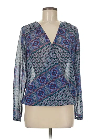 Pre-owned Atmosphere Long Sleeve Blouse In Blue