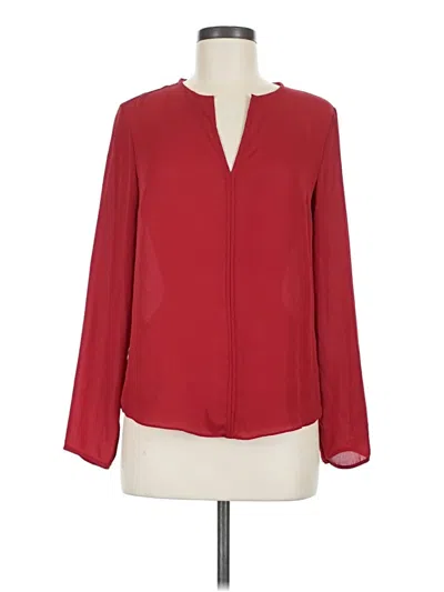 Pre-owned Atmosphere Long Sleeve Blouse In Red